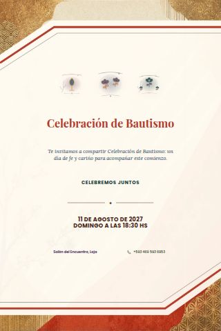 Baptism Celebration invitation design