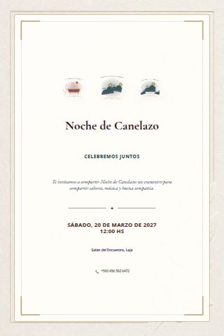 Canelazo Night invitation design