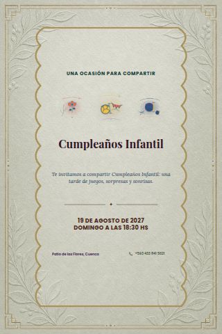 Children's Birthday invitation design