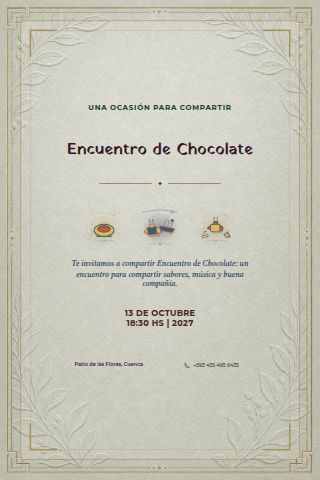 Chocolate Gathering invitation design
