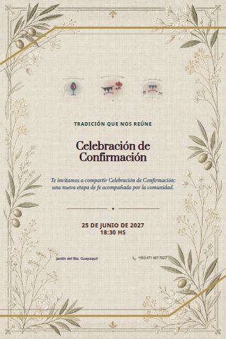 Confirmation Celebration invitation design