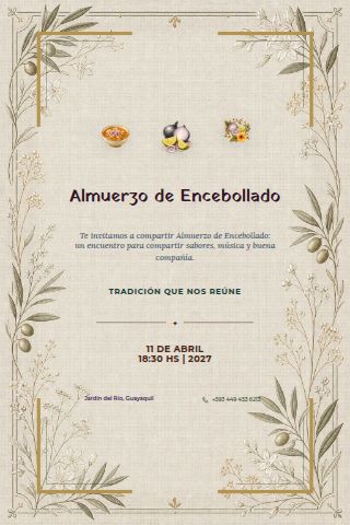 Encebollado Lunch invitation design