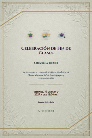 End-of-School Celebration invitation design
