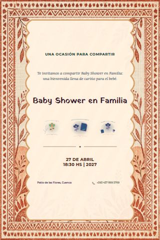 Family Baby Shower invitation design