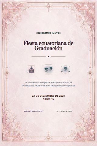 Ecuadorian Graduation Party invitation design preview