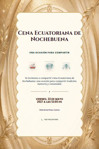 Ecuadorian Nochebuena Dinner invitation design preview