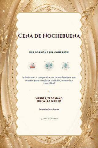 Nochebuena Dinner invitation design