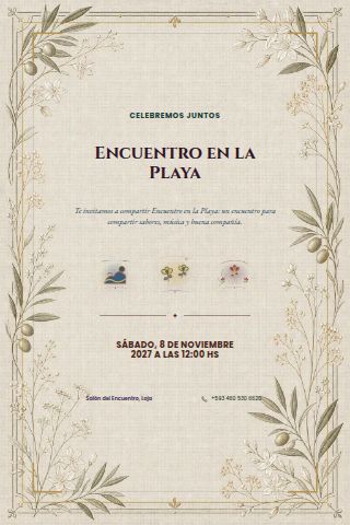 Pacific Beach Gathering invitation design