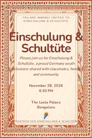 Einschulung & Schultüte invitation design preview