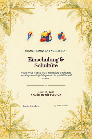 Einschulung & Schultüte invitation preview