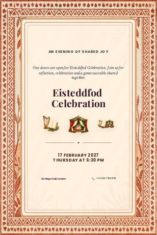 Eisteddfod Celebration invitation preview