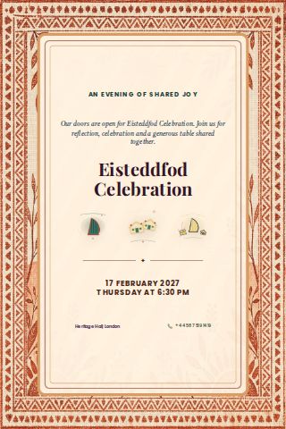 Eisteddfod Celebration invitation design preview