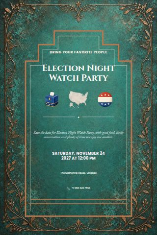 Election Night Watch Party invitation preview