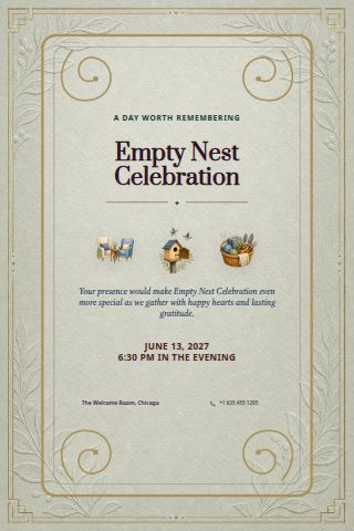Empty Nest Celebration invitation preview
