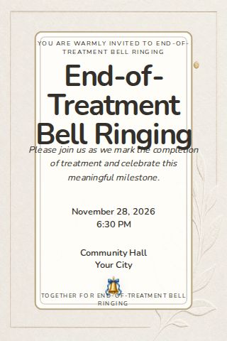 End-of-Treatment Bell Ringing invitation design preview