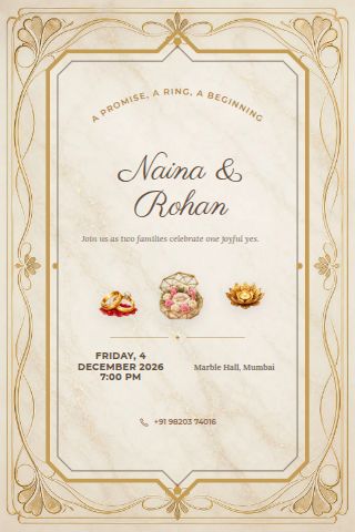 Engagement invitation preview