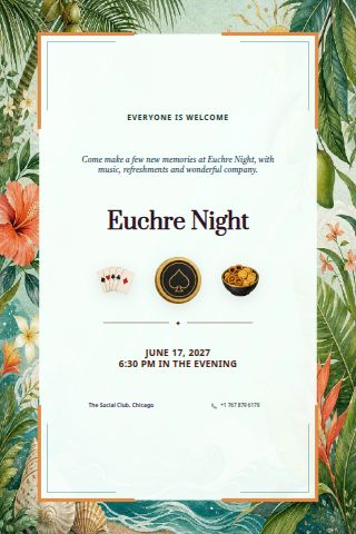 Euchre Night invitation preview