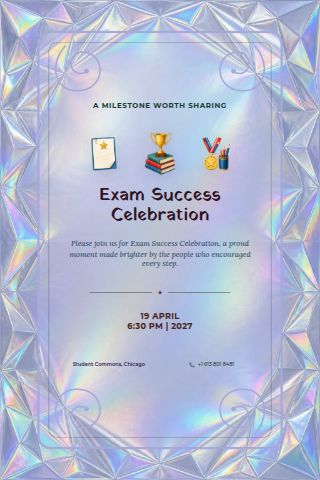 Exam Success Celebration invitation preview