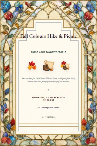 Fall Colours Hike & Picnic invitation preview