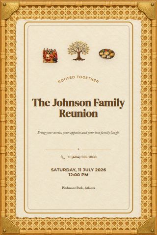 Family Reunion invitation preview