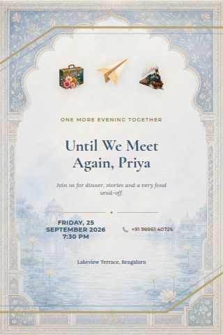 Farewell & Send-off invitation preview