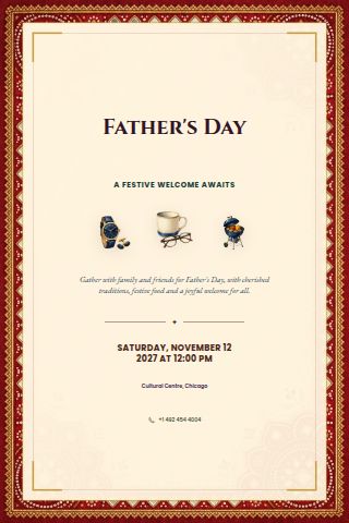 Father's Day invitation preview