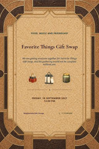 Favorite Things Gift Swap invitation preview