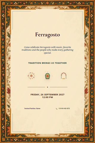 Ferragosto invitation preview