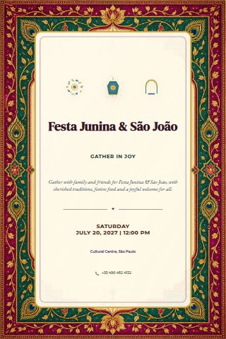Festa Junina & São João invitation preview