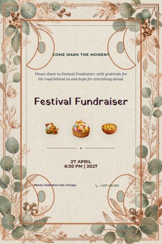 Festival Fundraiser invitation preview