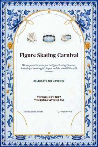 Figure Skating Carnival invitation preview