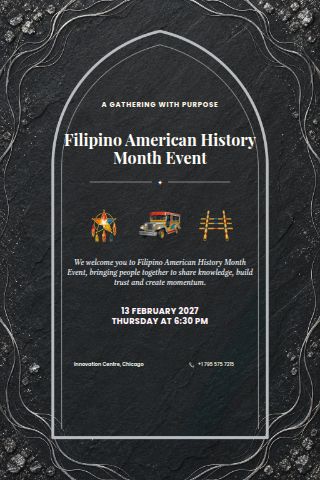 Filipino American History Month Event invitation preview