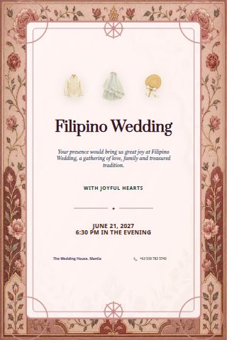 Filipino Wedding invitation preview