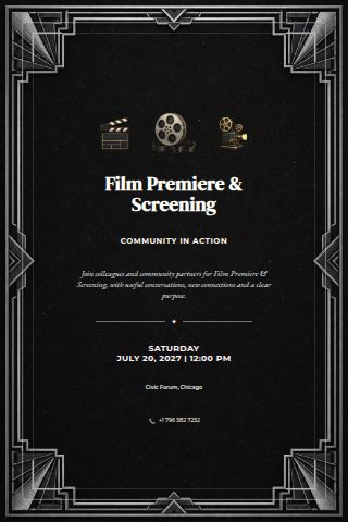 Film Premiere & Screening invitation preview