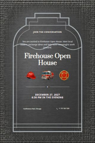 Firehouse Open House invitation preview