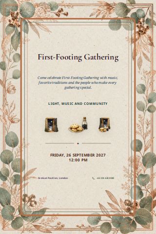 First-Footing Gathering invitation preview