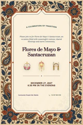 Flores de Mayo & Santacruzan invitation preview