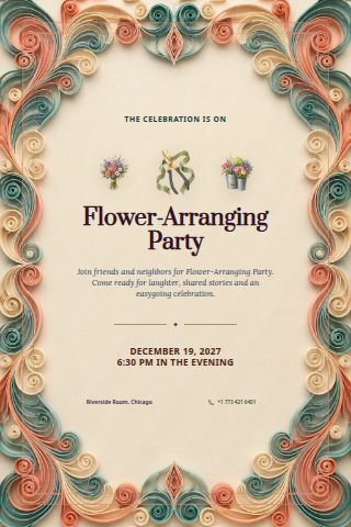 Flower-Arranging Party invitation preview