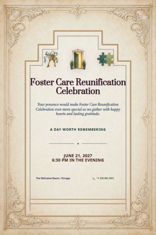 Foster Care Reunification Celebration invitation preview