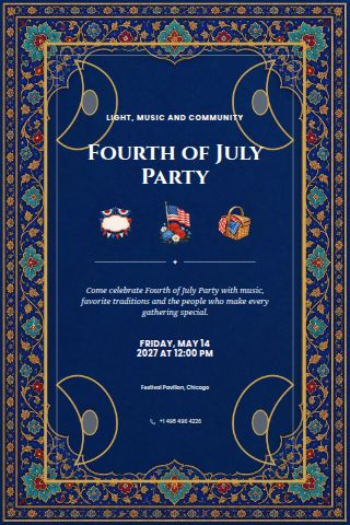 Fourth of July Party invitation preview
