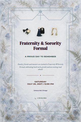 Fraternity & Sorority Formal invitation preview