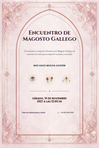Galician Magosto Gathering invitation design preview