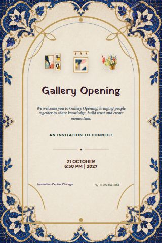 Gallery Opening invitation preview