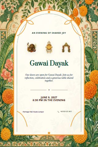 Gawai Dayak invitation preview