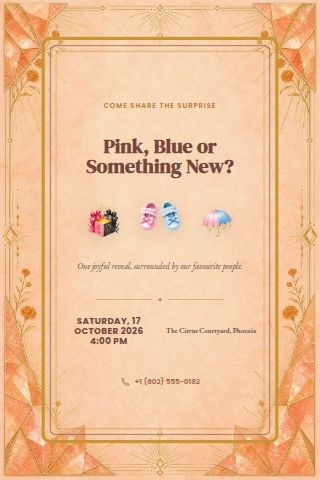 Gender Reveal invitation preview