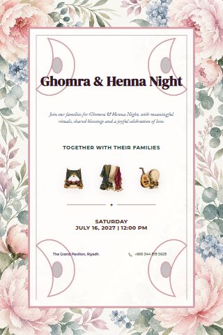 Ghomra & Henna Night invitation preview