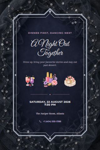 Girls’ Night invitation preview