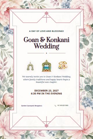 Goan & Konkani Wedding invitation preview