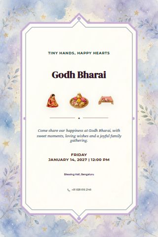 Godh Bharai invitation preview