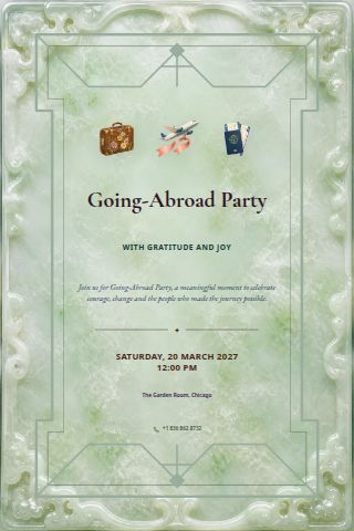 Going-Abroad Party invitation preview